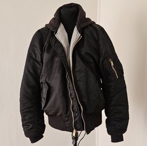 Alpha Industries MA-1 Natus Black Bomber Jacket Women's M